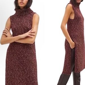 Anthropology Sleeveless Turtleneck Sweater Dress